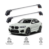 BMW X4 2018 et modèles ultérieurs TRX2 Thunder Carrier Barres transversales pour galerie de toit 2 barres
